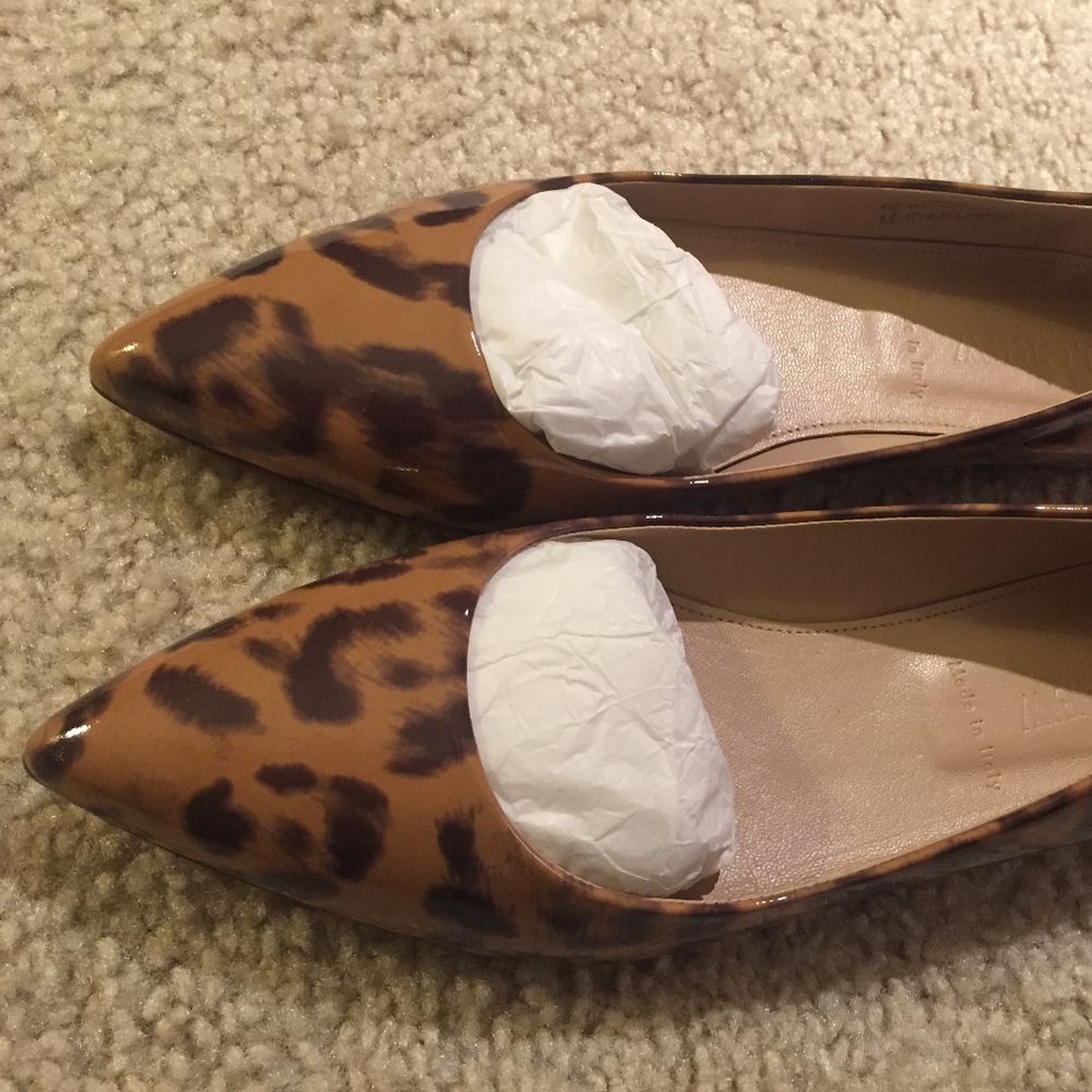 J.crew Viv Leopard patent flats